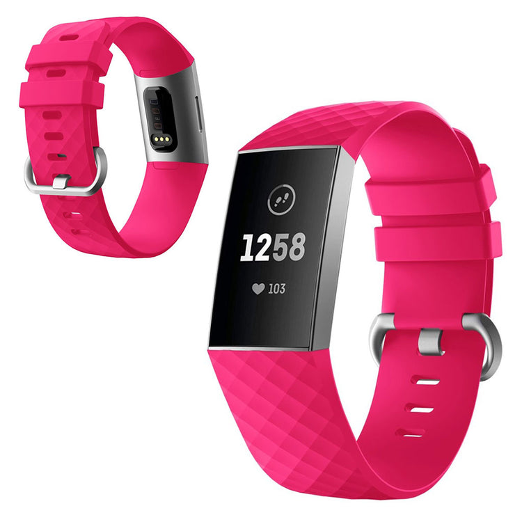 Stilren Fitbit Charge 4 / Fitbit Charge 3 Silikone Rem - Størrelse: S - Rød#serie_5