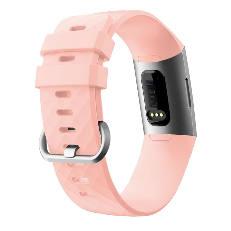 Stilren Fitbit Charge 4 / Fitbit Charge 3 Silikone Rem - Størrelse: S - Pink#serie_6