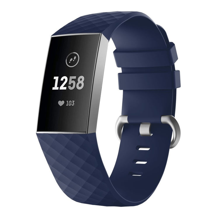 Stilren Fitbit Charge 4 / Fitbit Charge 3 Silikone Rem - Størrelse: S - Blå#serie_8