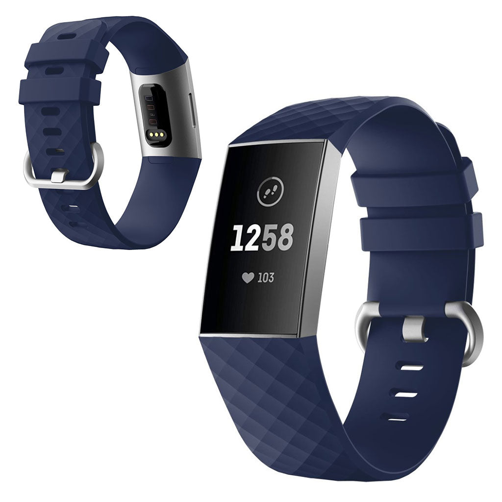 Stilren Fitbit Charge 4 / Fitbit Charge 3 Silikone Rem - Størrelse: S - Blå#serie_8