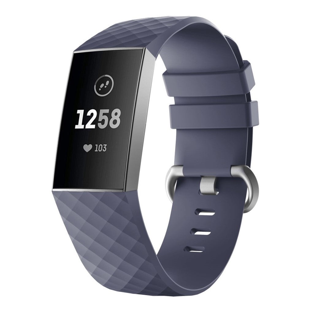 Stilren Fitbit Charge 4 / Fitbit Charge 3 Silikone Rem - Størrelse: S - Blå#serie_9