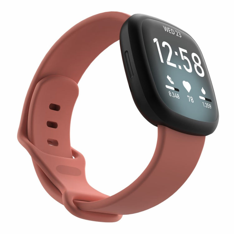 Helt vildt sejt Fitbit Versa 3 / Fitbit Sense Silikone Rem - Størrelse: L - Pink#serie_3