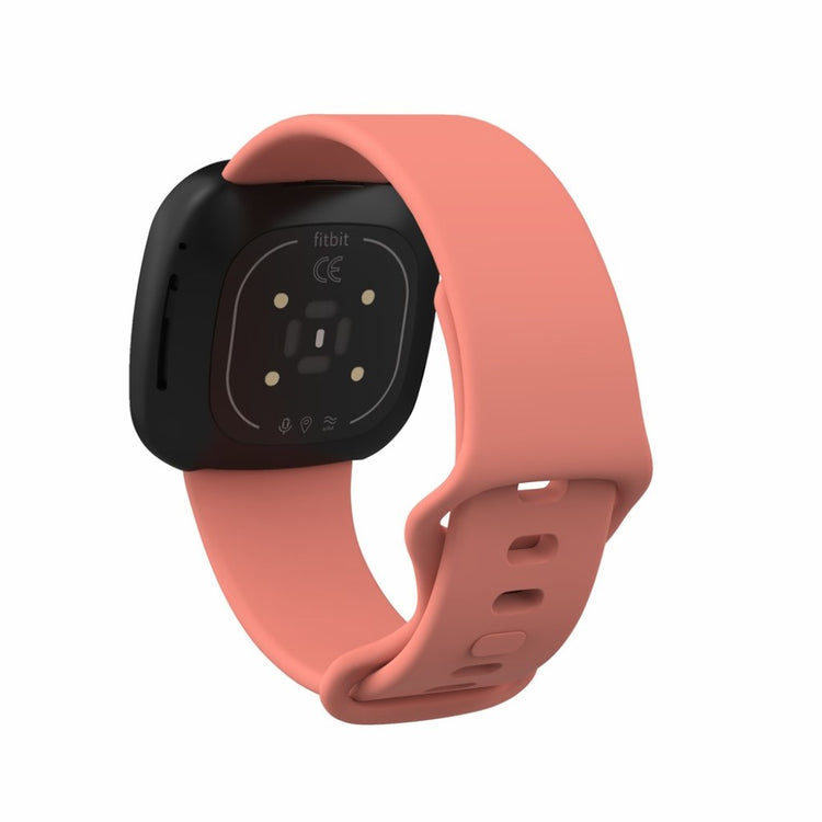 Helt vildt sejt Fitbit Versa 3 / Fitbit Sense Silikone Rem - Størrelse: L - Pink#serie_3