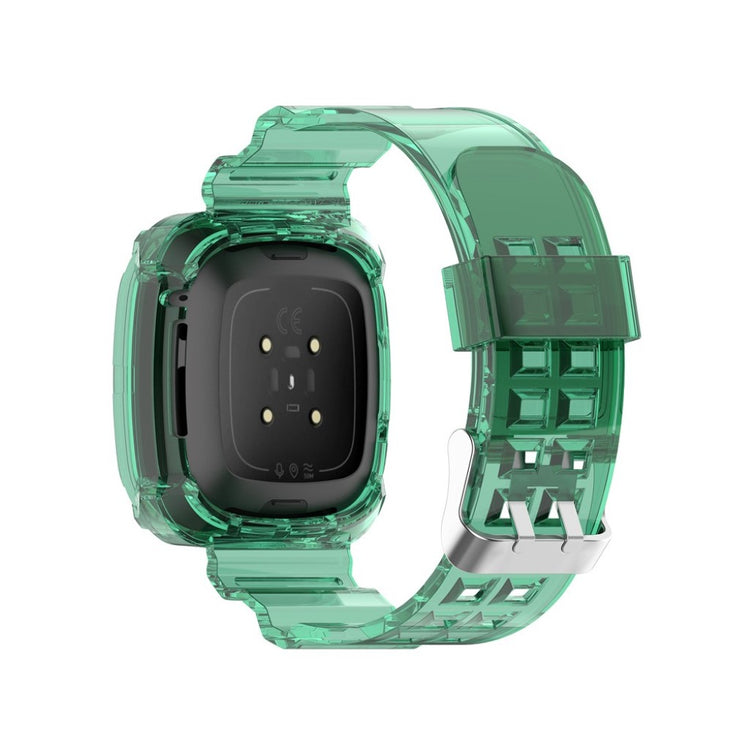Vildt hårdfør Fitbit Versa 3 / Fitbit Sense Silikone Rem - Grøn#serie_6