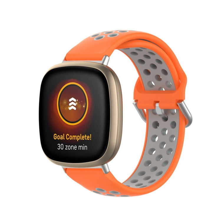 Rigtigt nydelig Fitbit Versa 3 / Fitbit Sense Silikone Rem - Orange#serie_3