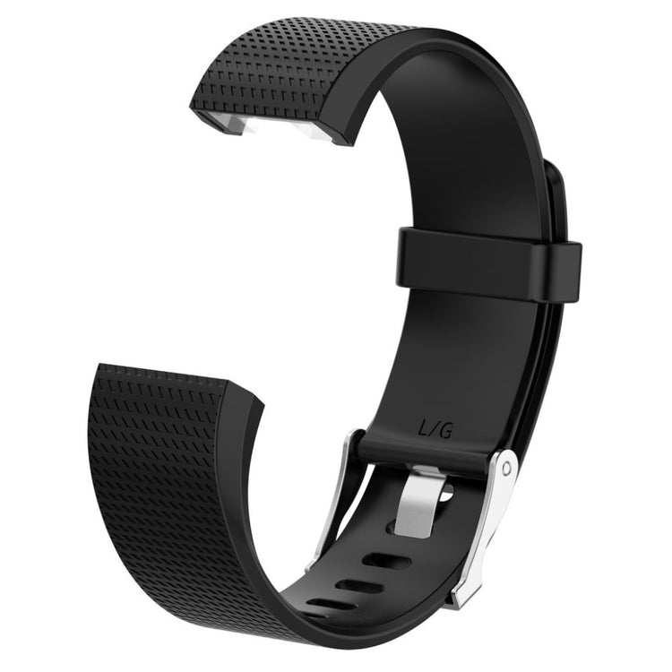 Meget elegant Fitbit Charge 2 Silikone Rem - Størrelse: S - Sort#serie_10