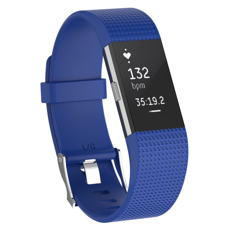 Meget elegant Fitbit Charge 2 Silikone Rem - Størrelse: S - Blå#serie_14