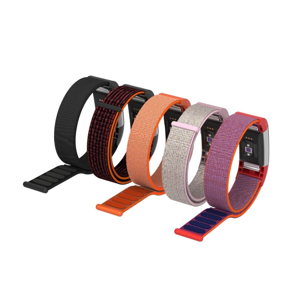 Smuk Fitbit Charge 2 Nylon Rem - Sort#serie_10