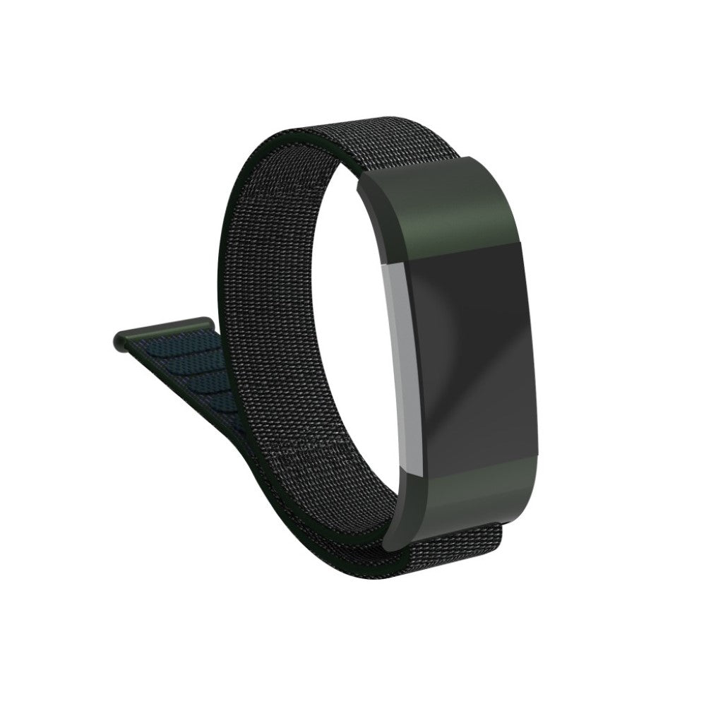 Smuk Fitbit Charge 2 Nylon Rem - Grøn#serie_2