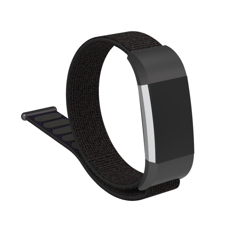 Smuk Fitbit Charge 2 Nylon Rem - Sort#serie_8