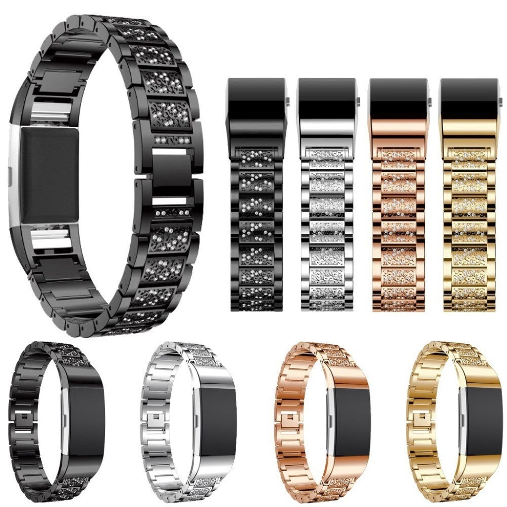 Meget flot Fitbit Charge 2 Metal Rem - Guld#serie_3