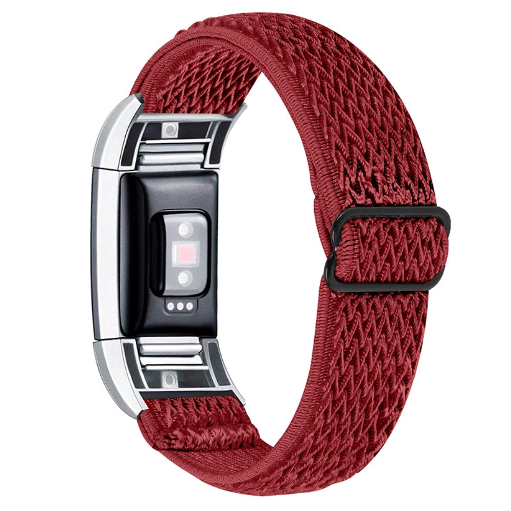 Rigtigt rart Fitbit Charge 2 Nylon Rem - Rød#serie_6
