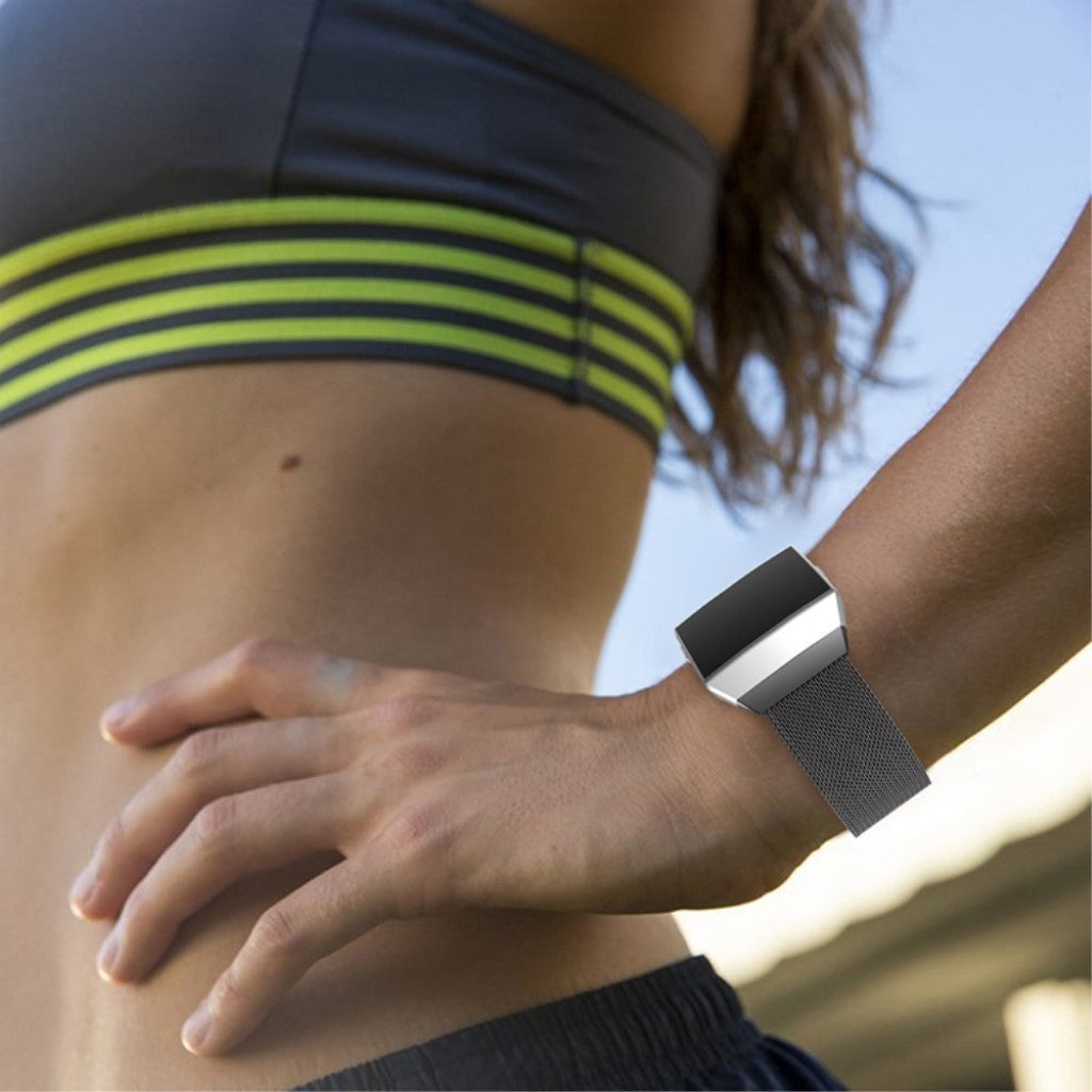 Rigtigt flot Fitbit Ionic Metal Rem - Sort#serie_4