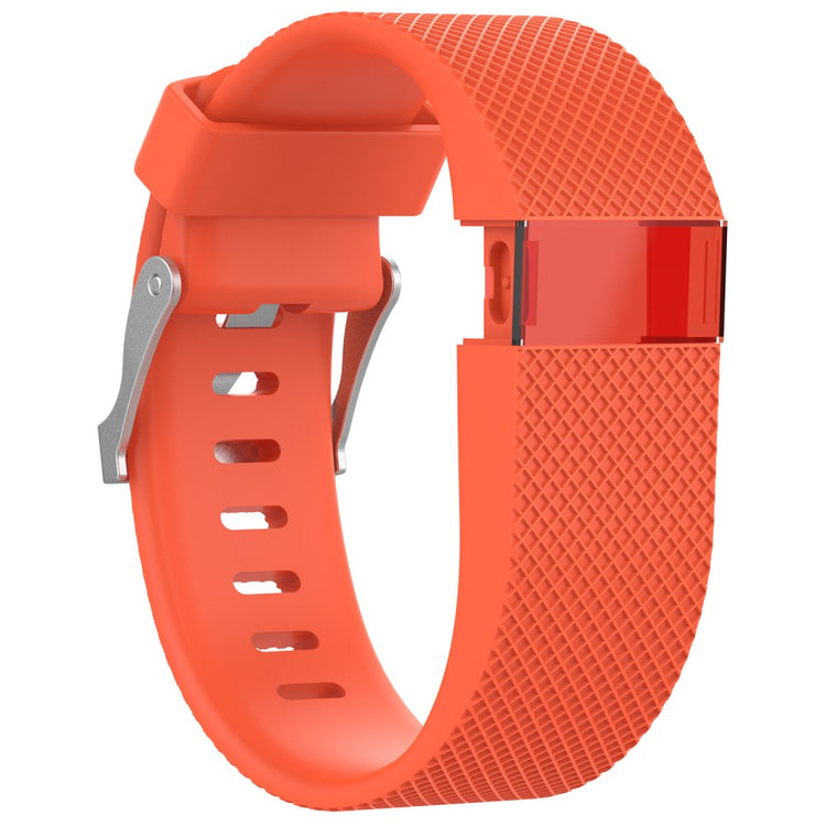 Super flot Fitbit Charge HR Silikone Rem - Størrelse: L - Orange#serie_1