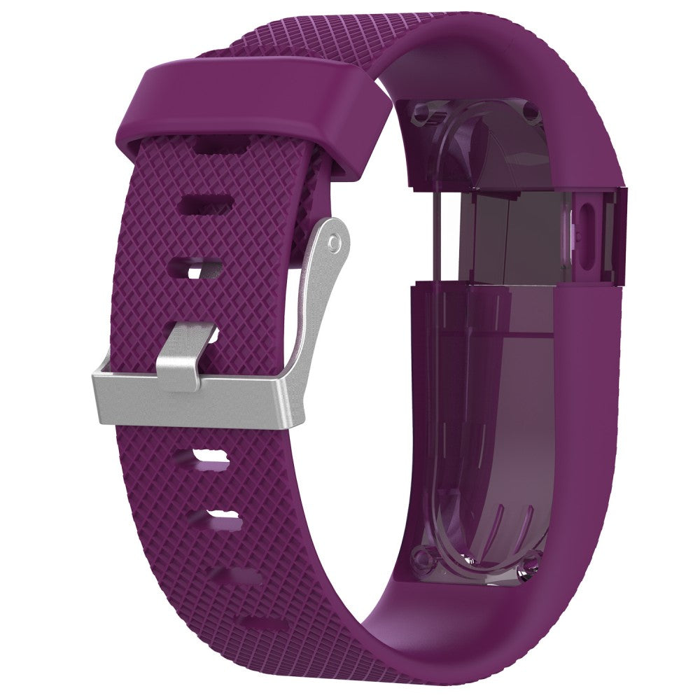 Super flot Fitbit Charge HR Silikone Rem - Størrelse: L - Lilla#serie_7