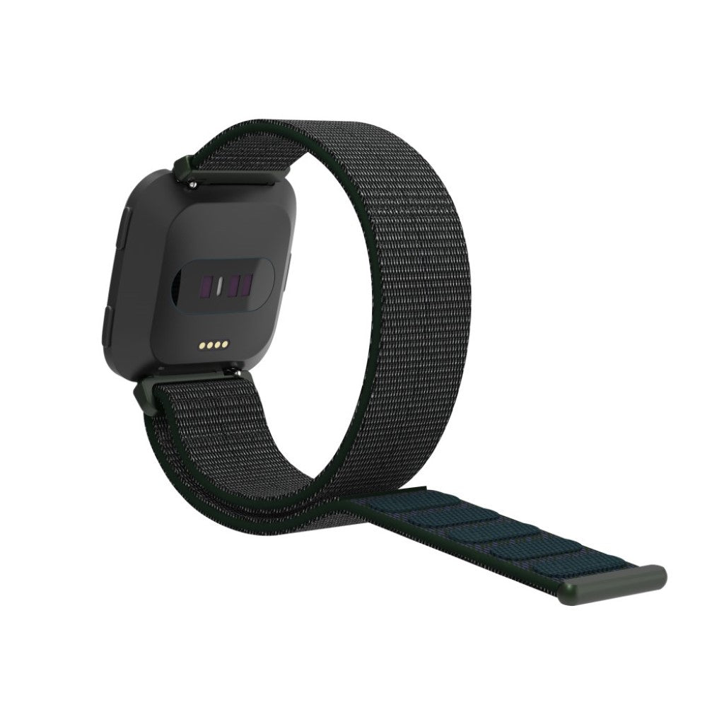 Super hårdfør Fitbit Versa Nylon Rem - Grøn#serie_1