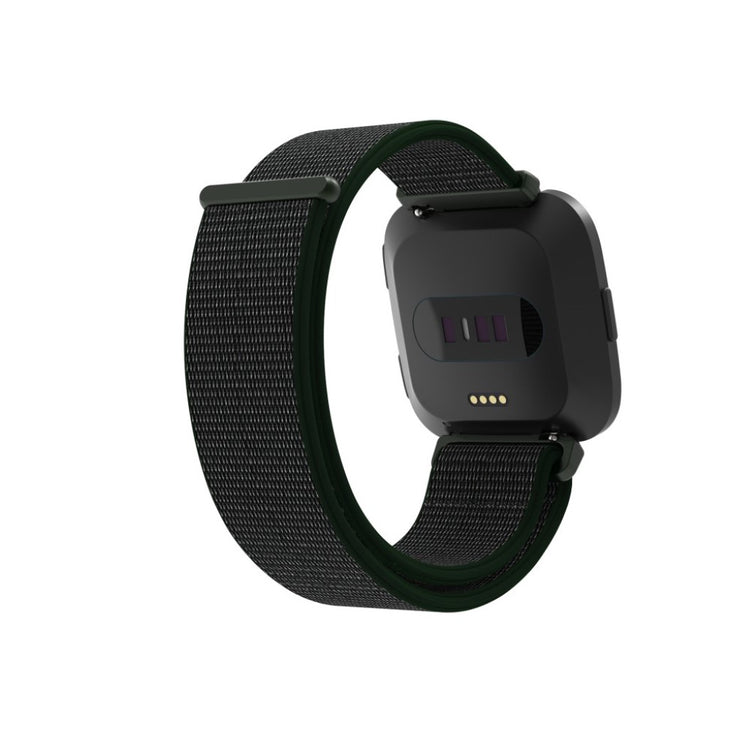 Super hårdfør Fitbit Versa Nylon Rem - Grøn#serie_1