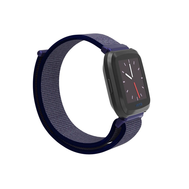 Super hårdfør Fitbit Versa Nylon Rem - Blå#serie_3