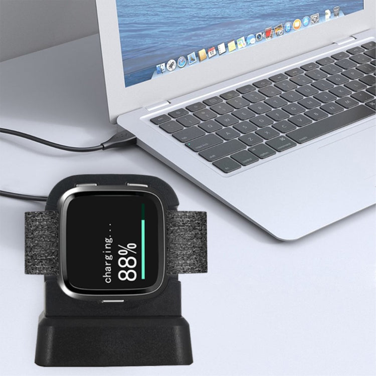 Plastik Fitbit Versa USB Ladestation - Sort#serie_078