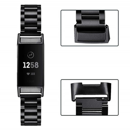 Super fed Fitbit Charge 3 Metal Rem - Sort#serie_4