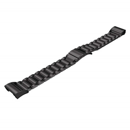 Meget slidstærk Fitbit Charge 3 Metal Rem - Sort#serie_4