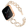 Super tøff Fitbit Versa Lite Metall og Strass Reim