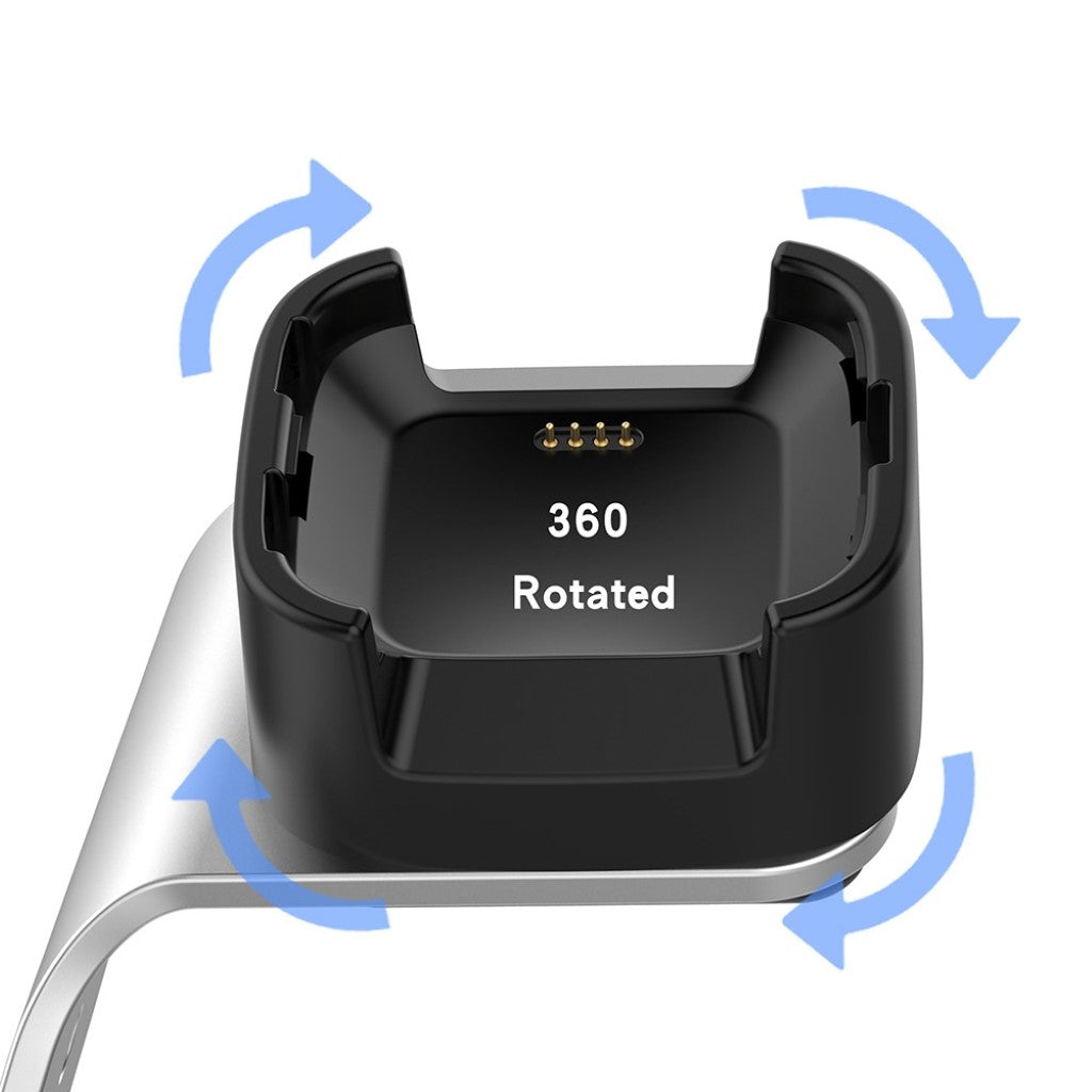 Metal Fitbit Versa Lite Ladestation - Sølv#serie_2