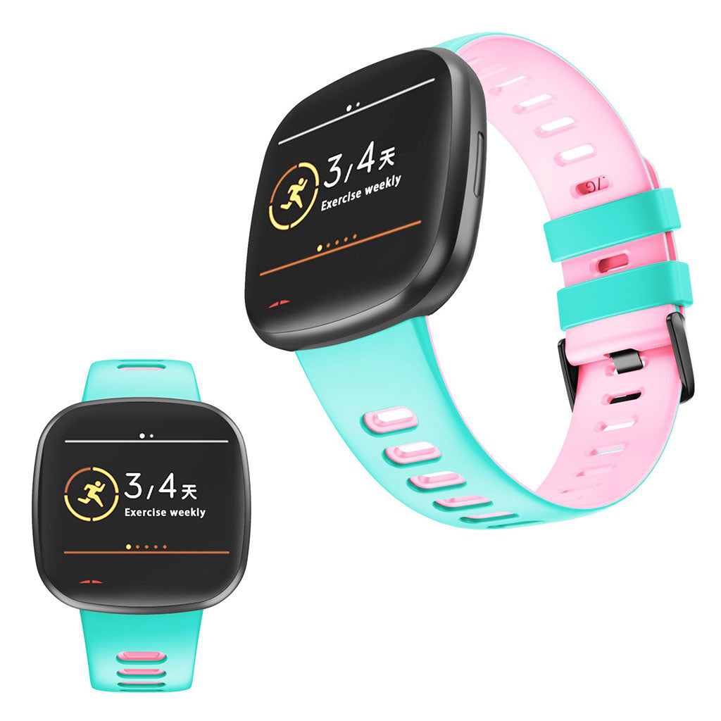 Rigtigt sejt Fitbit Versa 3 Silikone Rem - Flerfarvet#serie_8