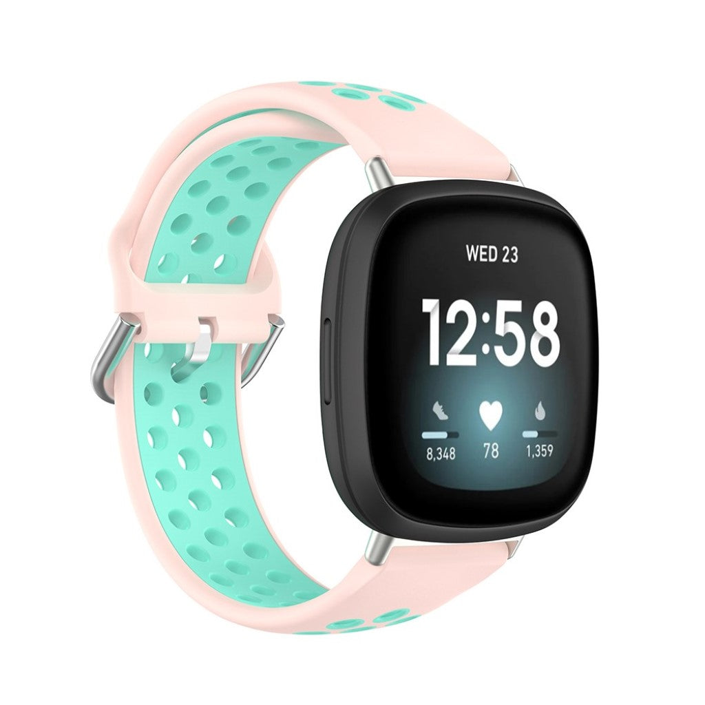 Mega fint Fitbit Versa 3 / Fitbit Sense Silikone Rem - Pink#serie_13