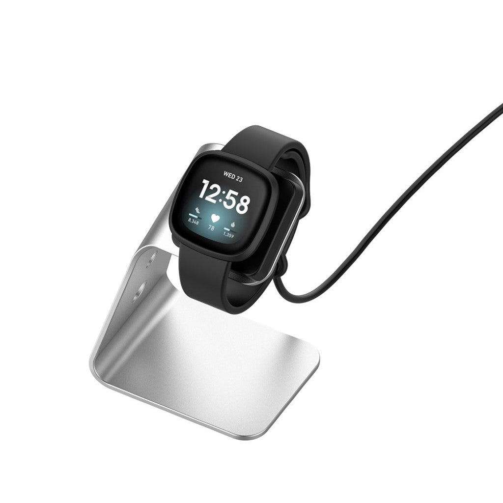 Metal Fitbit Versa 3 / Fitbit Sense Ladestation - Sølv#serie_2