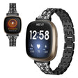 Flott Fitbit Versa 3 / Fitbit Sense Metall og Strass Reim