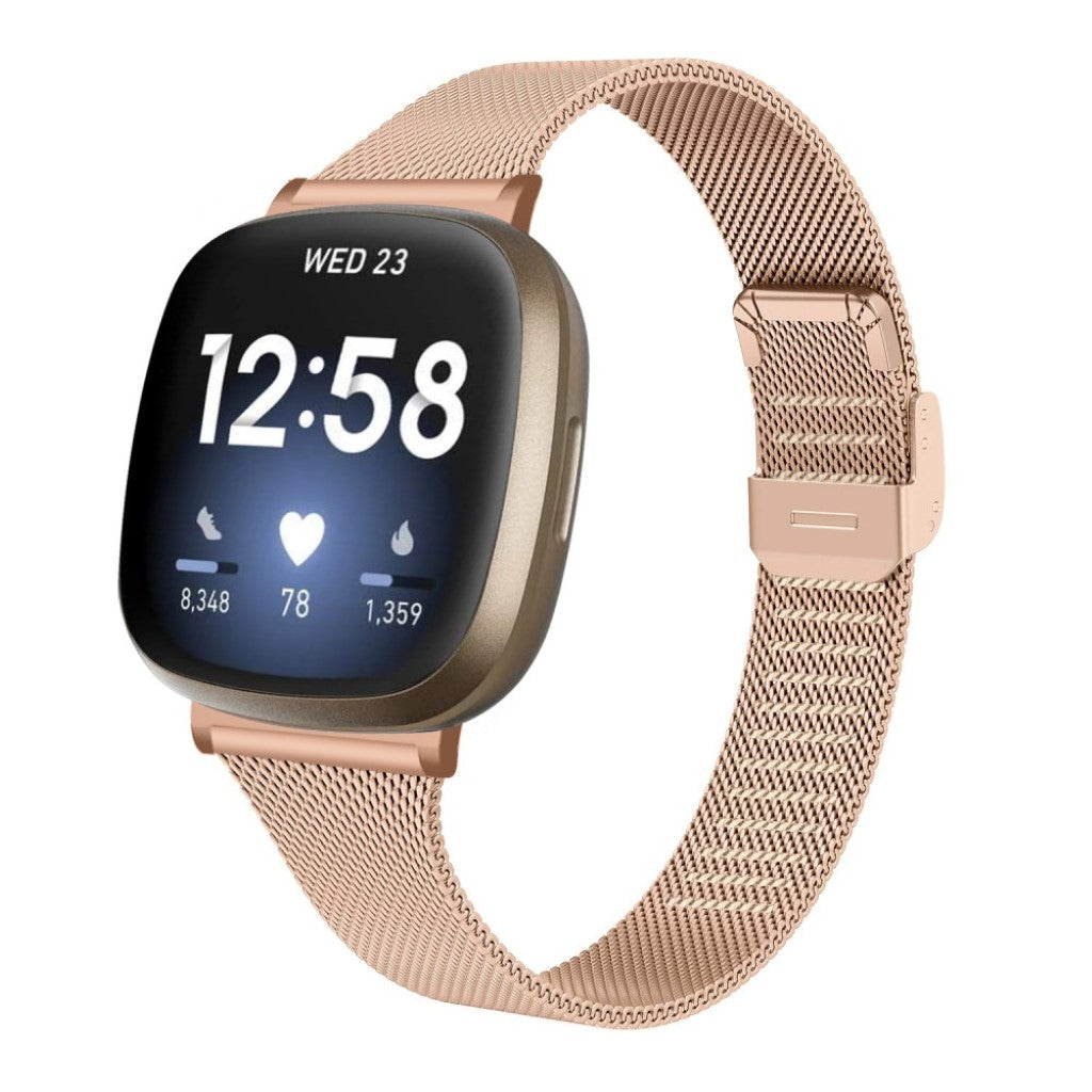 Vildt smuk Fitbit Versa 3 / Fitbit Sense Metal Rem - Pink#serie_5