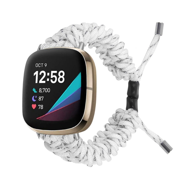 Meget pænt Fitbit Versa 3 / Fitbit Sense Nylon Rem - Hvid#serie_10