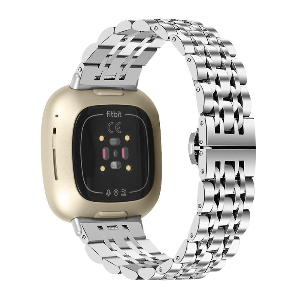 Super pænt Fitbit Versa 3 Metal Rem - Sølv#serie_056