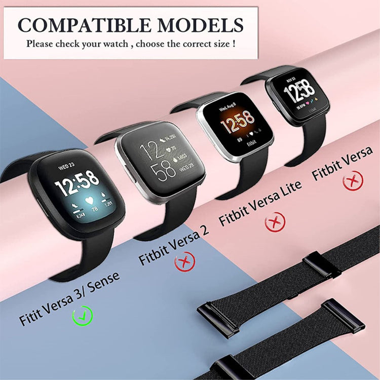 Fitbit Versa 3 Metal Rem - Sort#serie_2