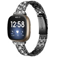 Veldig herlig Fitbit Versa 3 Metall og Strass Reim