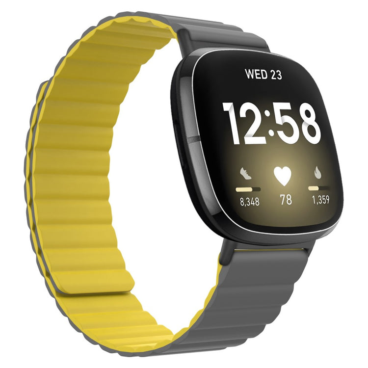 Fremragende Fitbit Sense / Fitbit Versa 3 Silikone Rem - Gul#serie_3