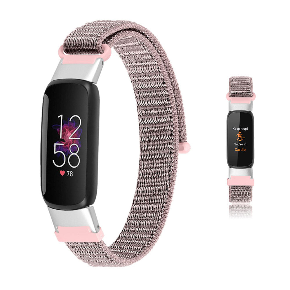 Slidstærk Fitbit Luxe Nylon Rem - Pink#serie_2