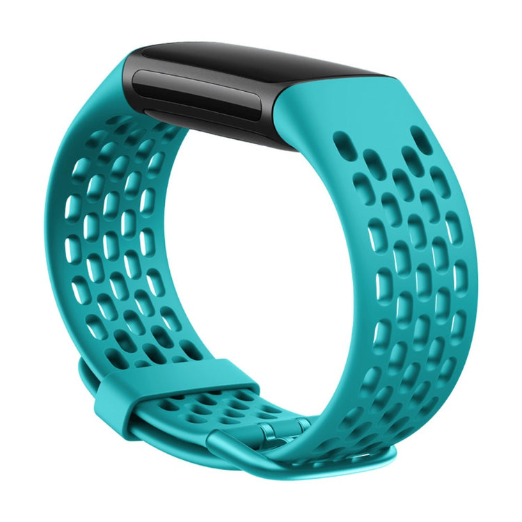 Meget elegant Fitbit Charge 5 Silikone Rem - Grøn#serie_8