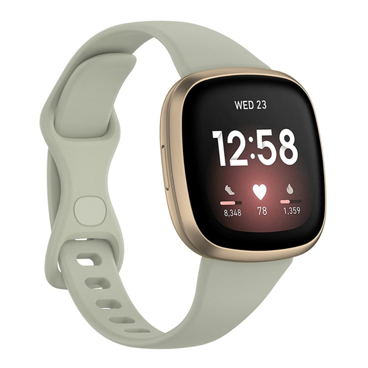 Fed Universal Fitbit Silikone Rem - Størrelse: L - Sølv#serie_11