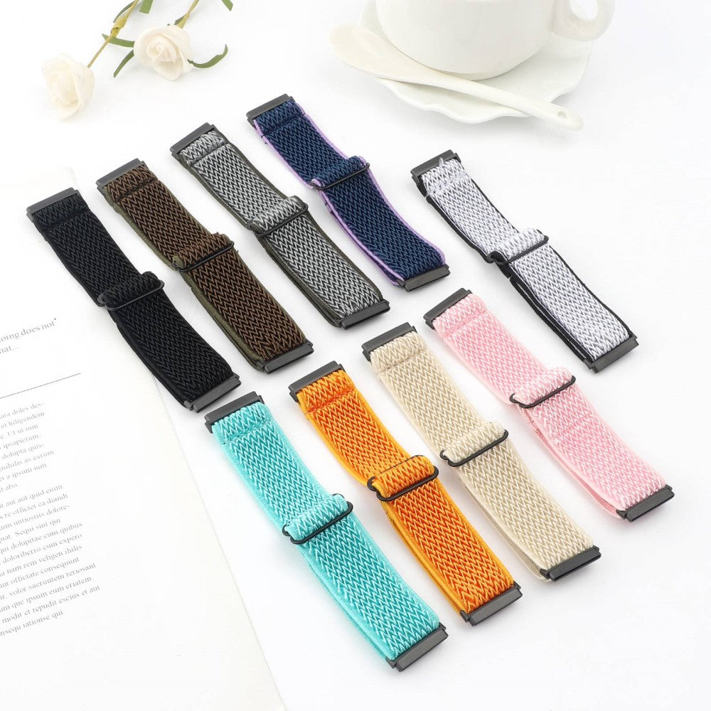 Nydelig Universal Fitbit Nylon Rem - Hvid#serie_1