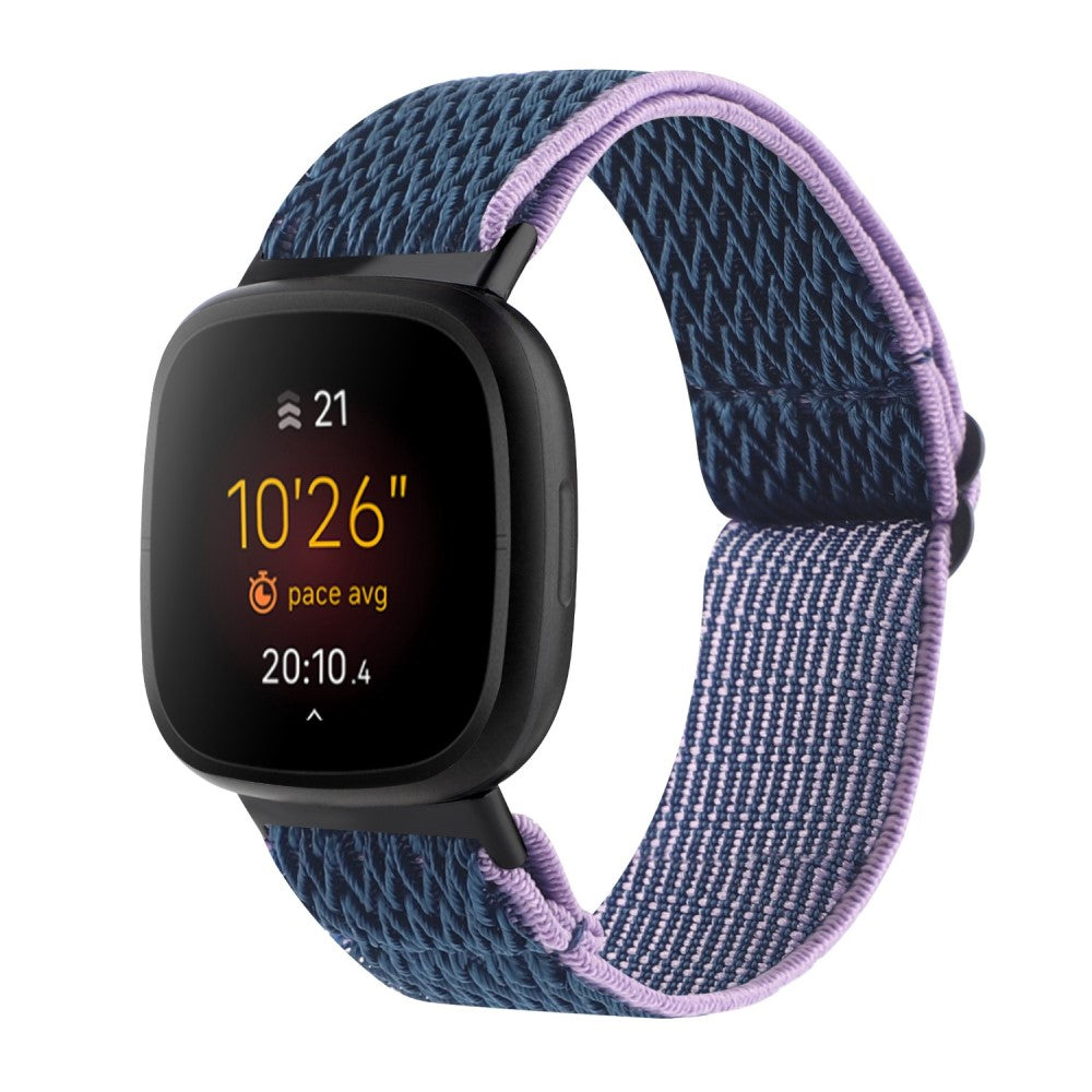 Nydelig Universal Fitbit Nylon Rem - Blå#serie_13