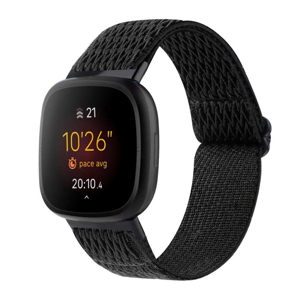 Nydelig Universal Fitbit Nylon Rem - Sort#serie_7