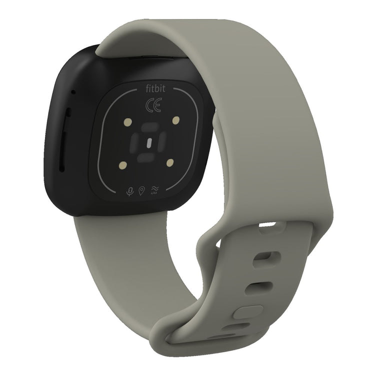 Rigtigt sejt Universal Fitbit Silikone Rem - Størrelse: S - Sølv#serie_6