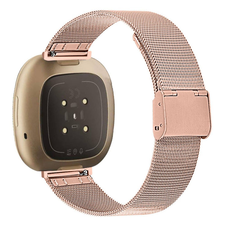 Vildt fed Fitbit Sense 2 / Fitbit Versa 4 Metal Rem - Pink#serie_3