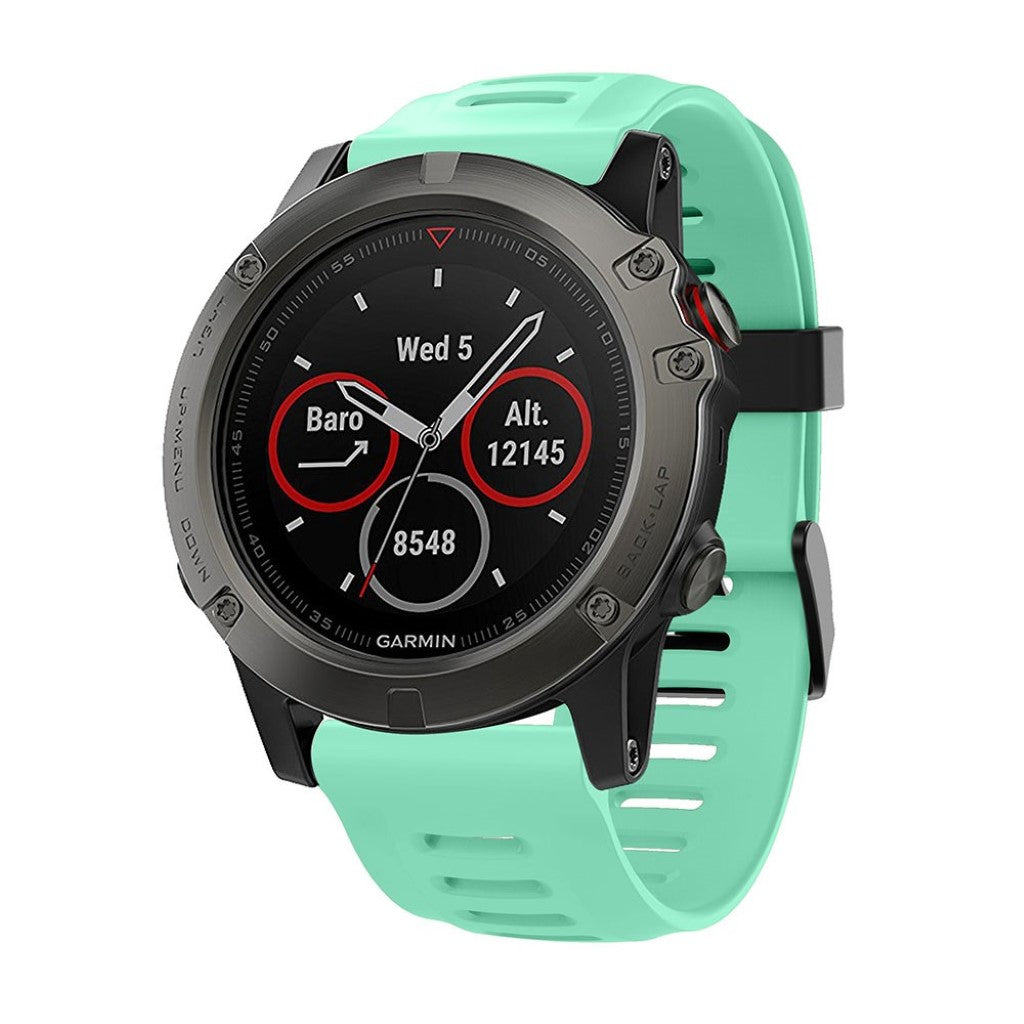 Smuk Garmin Fenix 5X / Garmin Tactix Charlie Silikone Rem - Grøn#serie_2