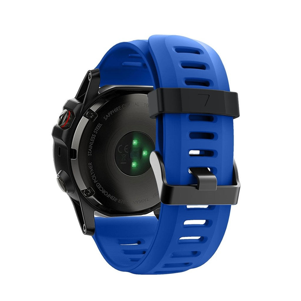 Smuk Garmin Fenix 5X / Garmin Tactix Charlie Silikone Rem - Blå#serie_9