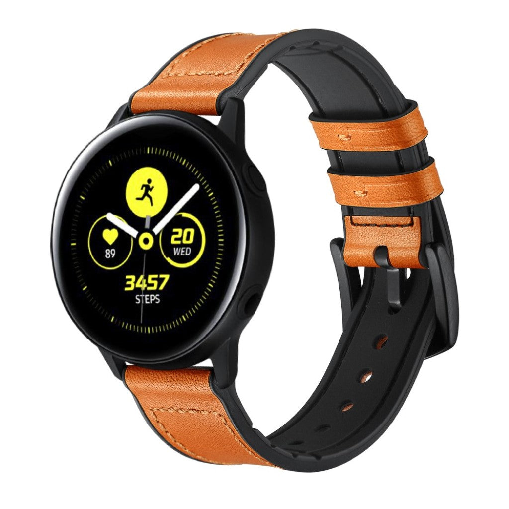 Fed Garmin Vivoactive 3 / Garmin Vivomove HR Ægte læder Rem - Brun#serie_3