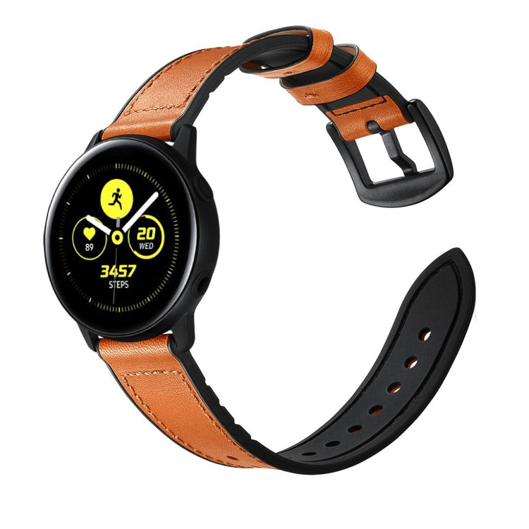 Fed Garmin Vivoactive 3 / Garmin Vivomove HR Ægte læder Rem - Brun#serie_3