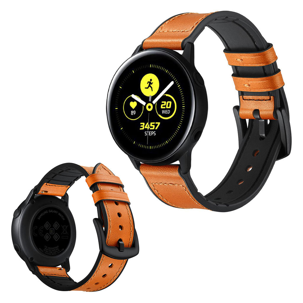 Fed Garmin Vivoactive 3 / Garmin Vivomove HR Ægte læder Rem - Brun#serie_3